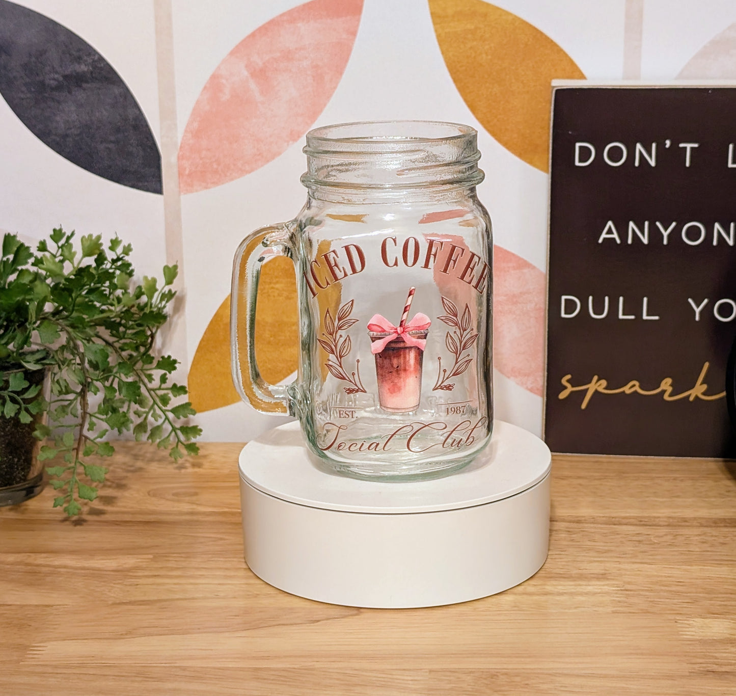 Iced Coffee Social Club Mason Jar