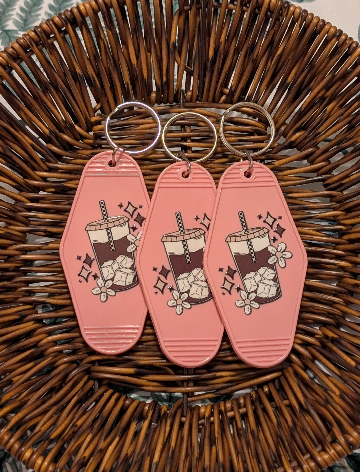 Iced Coffee Motel Keychain