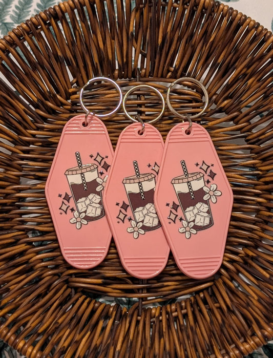 Iced Coffee Motel Keychain