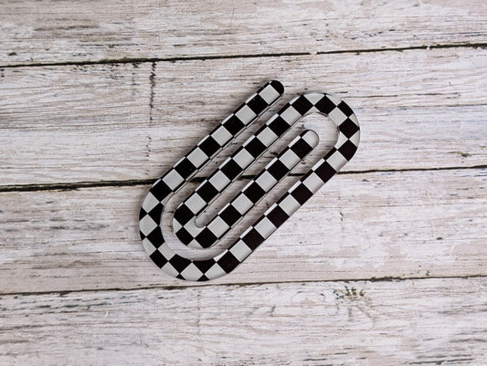 Checkered Paperclip Bookmark